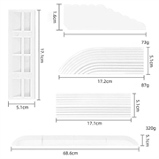 Robotstøvsuger dørtrinnsrampe for Roborock, Roomba, Xiaomi, Ecovacs - Hvit