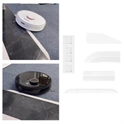 Robotstøvsuger dørtrinnsrampe for Roborock, Roomba, Xiaomi, Ecovacs - Hvit