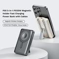 Rock P50 5-i-1 magnetisk powerbank 10000mAh - beige