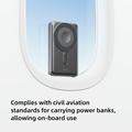 Rock P50 5-i-1 magnetisk powerbank 10000mAh - svart