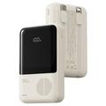 Rock P90 20000mAh powerbank med USB-C- og Lightning-kabler - hvit