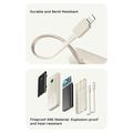 Rock P90 20000mAh powerbank med USB-C- og Lightning-kabler - hvit