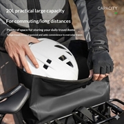 Rockbros AS-166 20l vanntett sykkelveske til bakhjulet med skulderrem - svart