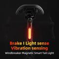 Rockbros magnetisk smart bremselys med bremsesensor