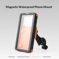 Rockbros vanntett magnetisk telefonholder for sykkel og elsykkel - 4.7"-6.9" - oransje
