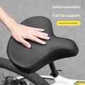 Rockbros bred komfortabel sykkelsadel med støtdemping - svart