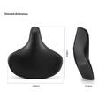 Rockbros bred komfortabel sykkelsadel med støtdemping - svart