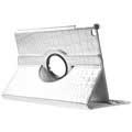 iPad 9.7 2017/2018 Roterende Deksel - Crocodile - Sølv