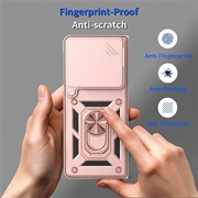 Motorola Razr Fold Hybrid-deksel med Roterende Ring med Kameraskjold - Roségull