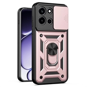 OnePlus Nord 6 Hybrid-deksel med Roterende Ring med Kameraskjold - Roségull