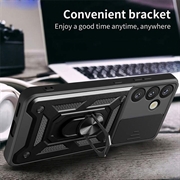 Samsung Galaxy A57 Hybrid-deksel med Roterende Ring med Kameraskjold