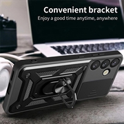 Samsung Galaxy S26 Hybrid-deksel med Roterende Ring med Kameraskjold