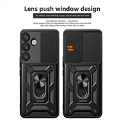 Samsung Galaxy S26 Hybrid-deksel med Roterende Ring med Kameraskjold