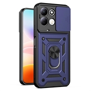 Xiaomi Redmi 17 5G/4G Hybrid-deksel med Roterende Ring med Kameraskjold - Blå