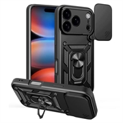 iPhone 18 Pro Max Hybrid-deksel med Roterende Ring med Kameraskjold