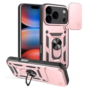 iPhone 18 Pro Hybrid-deksel med Roterende Ring med Kameraskjold