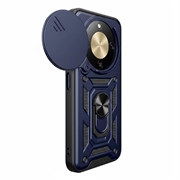 Honor X70/X9d/Magic8 Lite Hybrid-deksel med Roterende Ring med Kameraskjold - Blå