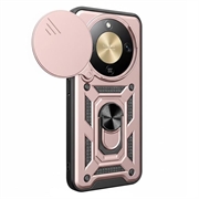 Honor X70/X9d/Magic8 Lite Hybrid-deksel med Roterende Ring med Kameraskjold - Roségull