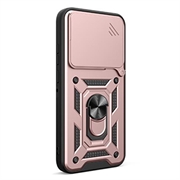 Motorola Edge 70 Hybrid-deksel med Roterende Ring med Kameraskjold - Roségull