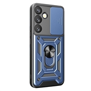 Samsung Galaxy A57 Hybrid-deksel med Roterende Ring med Kameraskjold - Blå