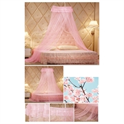 Rundt kuppelformet myggnett for 1.8m seng - Rosa