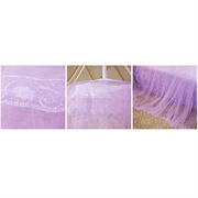 Rundt kuppelformet myggnett for 1.8m seng - Lilla