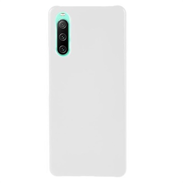 Sony Xperia 10 IV Gummiert Plast Deksel - Hvit