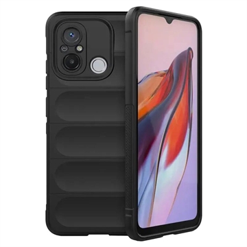 Xiaomi Redmi 12C/Poco C55 Rugged Series TPU-deksel - Svart