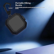 Samsung Galaxy Buds4/Buds4 Pro robust etui med karabinkrok og rengjøringspenner - svart