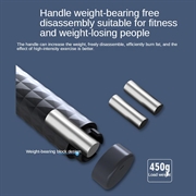 S09 Justerbart hoppetau med digital kalori- og hoppeteller - svart