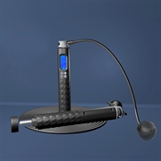 S09 Justerbart hoppetau med digital kalori- og hoppeteller - svart