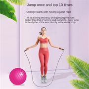 S09 Justerbart hoppetau med digital kalori- og hoppeteller - rosa