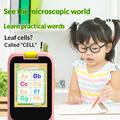 S1 2.8" berøringsskjerm Smart leketøy med mikroskop for barn - rosa