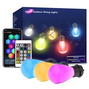S14 Vintage Smart utendørs lyskæde 12m - 20 pærer, RGBIC