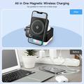 S6 3-i-1 MagSafe-lader med RGB-belysning - iPhone, Apple Watch, AirPods