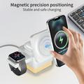 S6 3-i-1 MagSafe-lader med RGB-belysning - iPhone, Apple Watch, AirPods - hvit