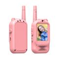 S88 Video Walkie Talkies for barn med 300 meters rekkevidde - blå / rosa