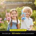 S88 Video Walkie Talkies for barn med 300 meters rekkevidde - blå / rosa