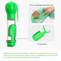 SH-01 Bærbar, multifunksjonell vannflaske for hund med bæsjeposedispenser - grønn