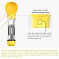 SH-01 Bærbar, multifunksjonell vannflaske for hund med bæsjeposedispenser - gul