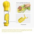 SH-01 Bærbar, multifunksjonell vannflaske for hund med bæsjeposedispenser - gul