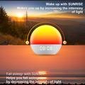 SH08 Vekkerklokke til nattbordet med LED-lys, stemningsfarger, hvit støy og FM-radio