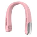 SL625 Bærbar vifte med nakkebånd, hastighetsregulering og digitalt display - rosa