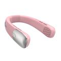 SL625 Bærbar vifte med nakkebånd, hastighetsregulering og digitalt display - rosa