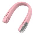 SL625 Bærbar vifte med nakkebånd, hastighetsregulering og digitalt display - rosa