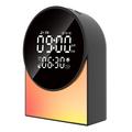SM12 Bluetooth-lydmaskin for søvn – vekkerklokke, FM-radio, LED-nattlys – svart