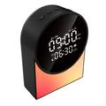 SM12 Bluetooth-lydmaskin for søvn – vekkerklokke, FM-radio, LED-nattlys – svart