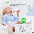 SM70PTZ 7-tommers trådløs digital babymonitor med toveis tale, kamera for hjemmesikkerhet 2,4 GHz webkamera med støtte for nattsyn / temperaturovervåking - EU-kontakt
