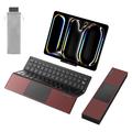 SODI Z01T Tri-Fold Bluetooth-tastatur med styreflate - iOS/Android/Windows/macOS - Rød