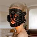 SP-1103F Magnetisk, trådløs LED-lysterapi-ansiktsmaske med kontrollenhet - svart